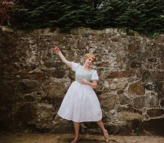 "Maria" floral dirndl dress sound of music