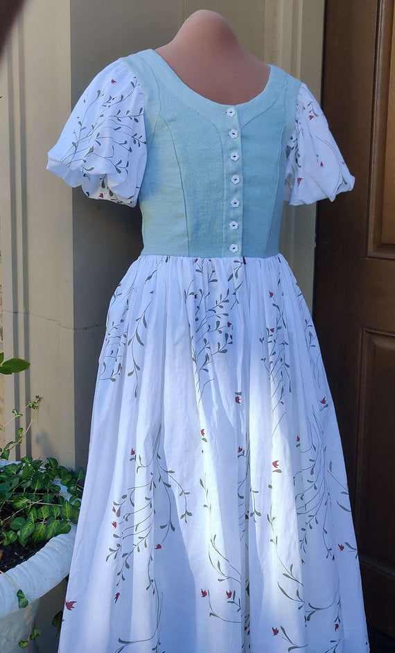 "Maria" floral dirndl dress sound of music