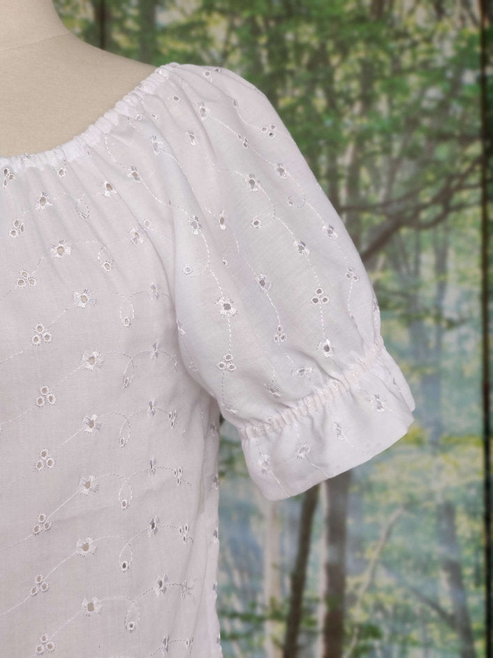 Rosie peasant blouse - eyelet lace