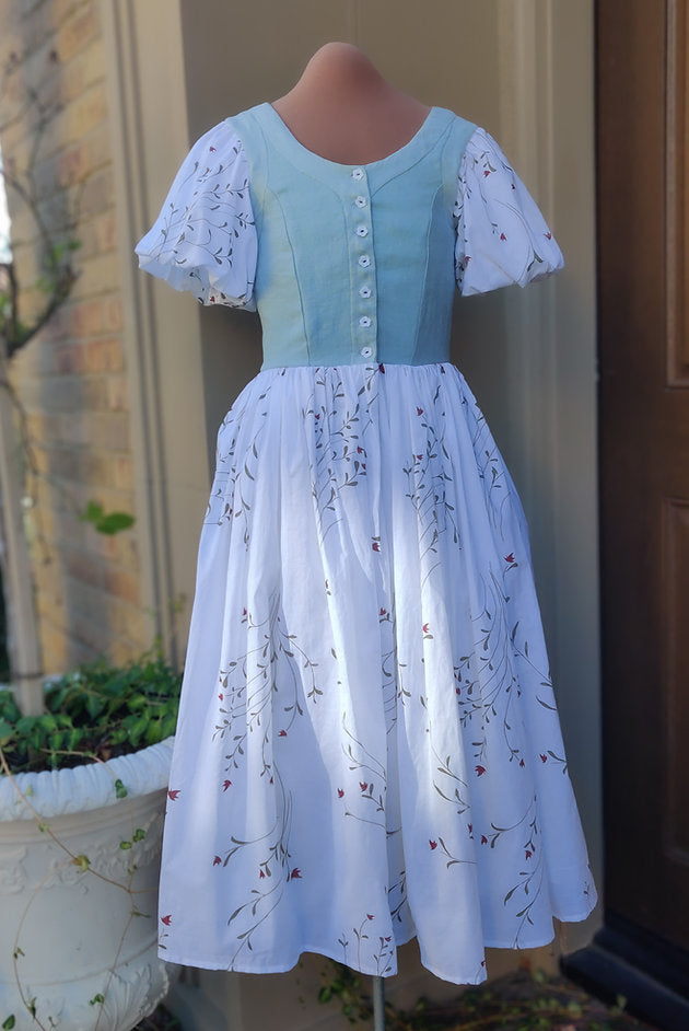 "Maria" floral dirndl dress sound of music