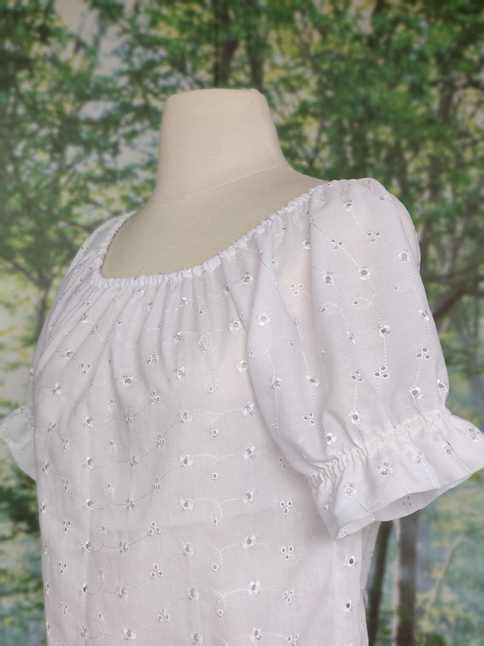 Rosie peasant blouse - eyelet lace