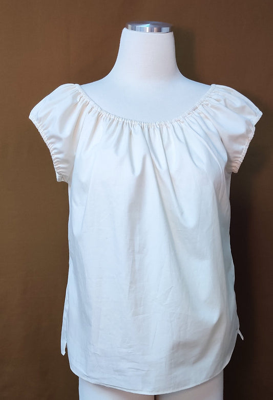 Bella donna cotton folk blouse - short sleeve