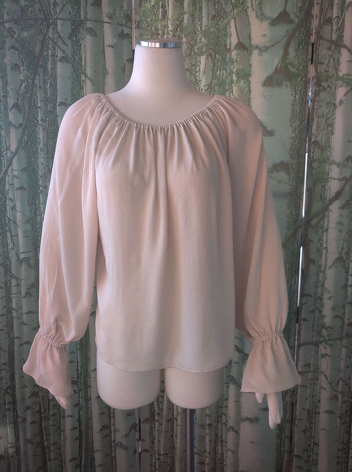 Bella donna rayon blouse long sleeve- Cream