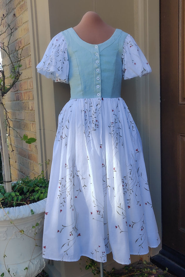 "Maria" floral dirndl dress sound of music