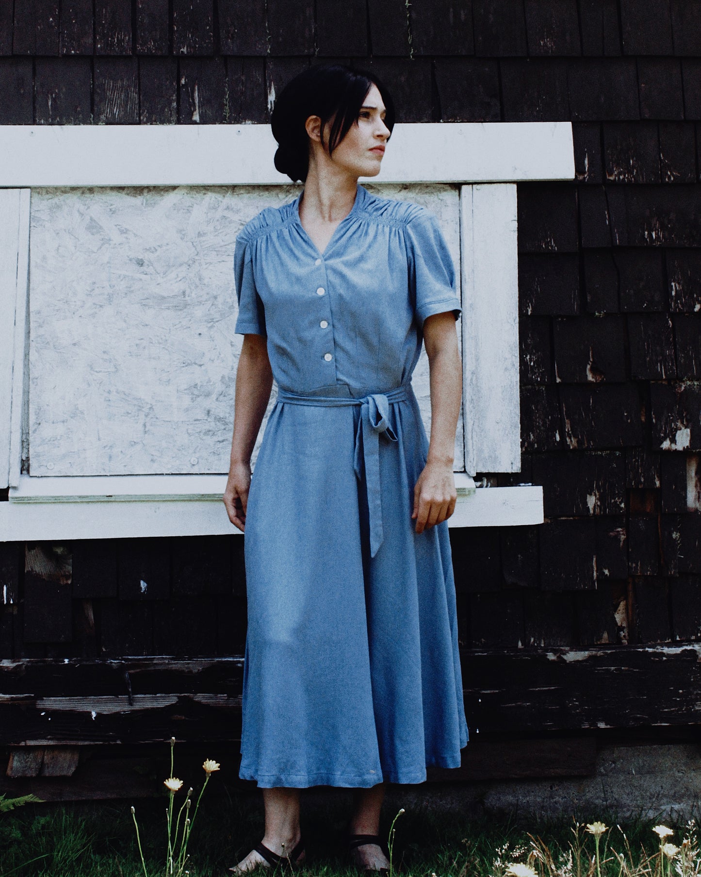 "Katnip" dress 1930s depression era katniss reaping inspired